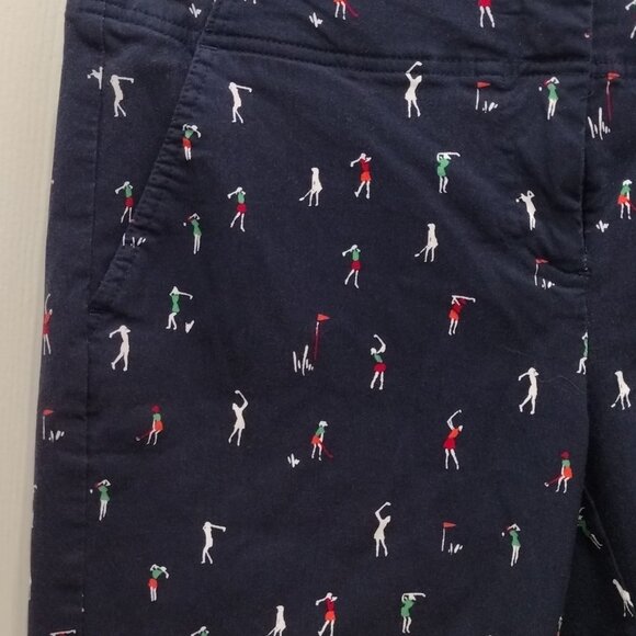 IZOD Golf Shorts Women’s Size 8 Navy Mini Golfer Print Stretch Casual Golf - Picture 6 of 9